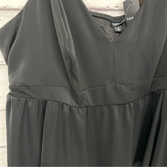 Torrid Foxy Cinched Front Peplum Tank Top Women Size 2X Stretch 22/24 Bl… - Picture 4 of 14